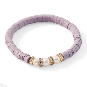 Lavender Pearl Beaded Bracelet
